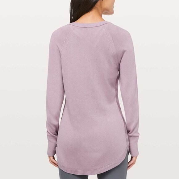 Lululemon Hello Aloe Pullover- Rayon Silk Blend Crew Neck Sweater- Size 6 - Picture 3 of 13